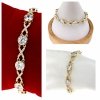 0161 Bransoletka elegancka złota 17+3cm pozłacana 14k Xuping 